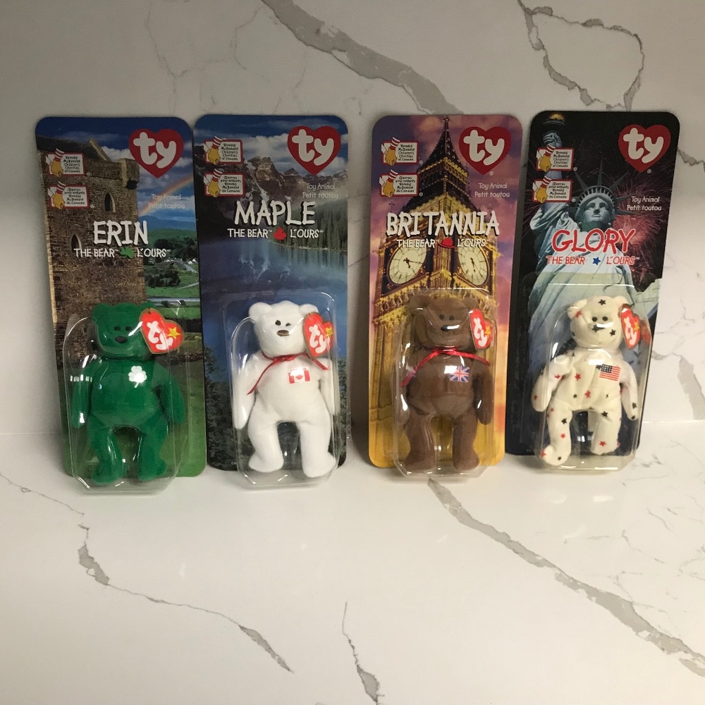 Vintage TY McDonalds Beanie Babies Collectible Plush Bears 1999 Set of 4 NIB
